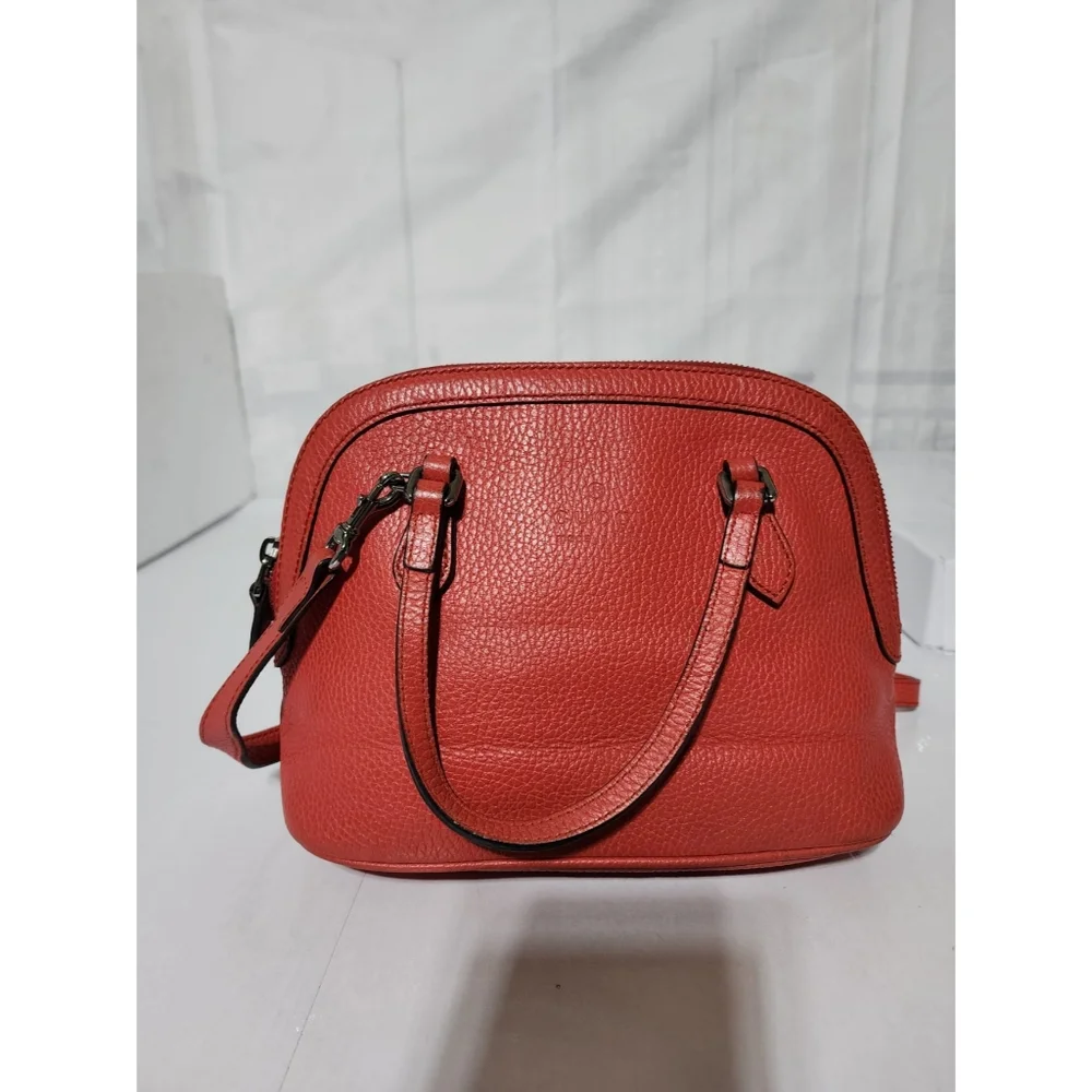 GUCCI Calfskin Mini Dome Satchel Bag Red